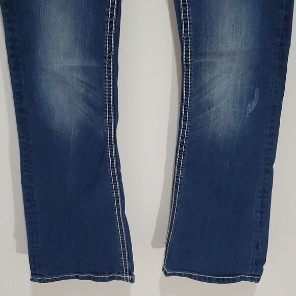 ROCK & ROLL dark wash 30x32 rival low rise boot cut jeans - Picture 3 of 8